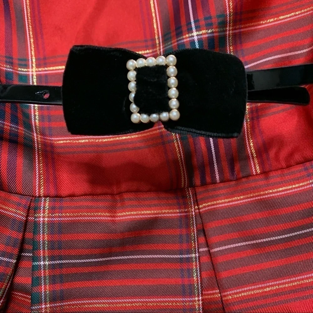 The Childrens Dress New With Tags Classic Red Plaid Dress Girls Size 14